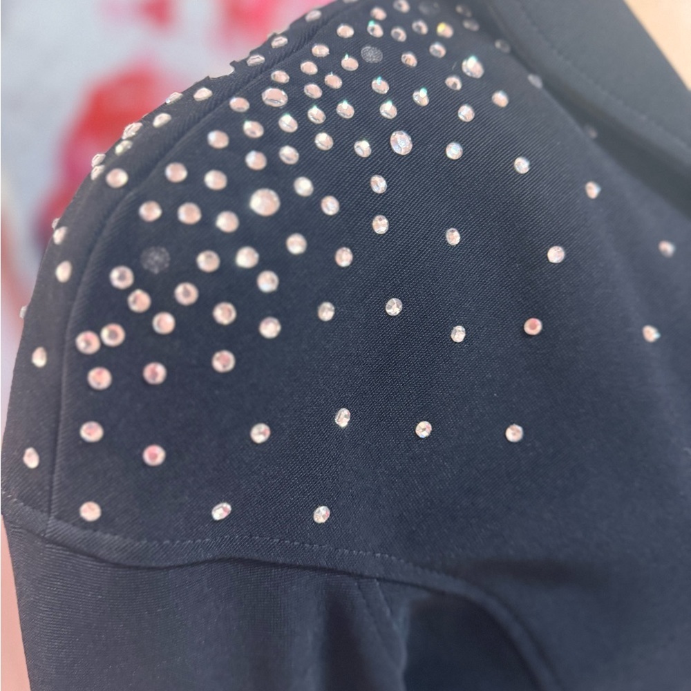 Tadashi Vintage Black Studded Women's Jacket - Picture 3 of 6